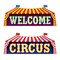 Beistle 24 Pieces Multi-Color Circus Sign Party Cutouts 23.25”